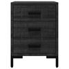 vidaXL Bedside Cabinet Black 36x30x54 cm Solid Pinewood