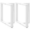 vidaXL Dining Table Legs T-Shaped&nbsp;2 pcs White 70x35x(72-73) cm Steel