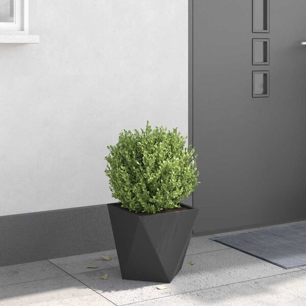 vidaXL Planter Black 30 x 30 x 30 cm Steel