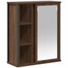 vidaXL Bathroom Wall Cabinet with Mirror Brown Oak 50x21x60 cm