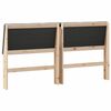 vidaXL Upholstered Headboard Dark Grey 180 cm Solid Pine Wood
