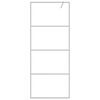 vidaXL Walk-in Shower Wall Silver 80x195 cm Clear ESG Glass