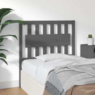 vidaXL Bed Headboard Grey 95.5x4x100 cm Solid Wood Pine