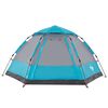 vidaXL Camping Tent Cabin 4-Person Blue Quick Release