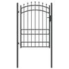 vidaXL Fence Gate with Spikes EMMEN 170 x 100 cm Powder-coated steel