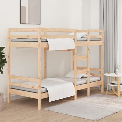 vidaXL Bunk Bed 90x200 cm Solid Wood Pine