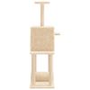 vidaXL Cat Tree with Sisal Scratching Posts Cream 122 cm