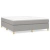 vidaXL Box Spring Bed Frame Light Grey Super King Fabric (UK/IE/FI/NO only)