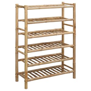 vidaXL Shoe Rack 68 x 28 x 96 cm Bamboo Natural