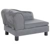 vidaXL Dog Sofa Grey 57x34x36 cm Plush