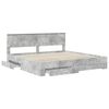 vidaXL Bed Frame Concrete Grey 200 x 200 cm Engineered Wood