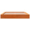 vidaXL Bed Frame without Mattress Wax Brown 120x190 cm Small Double Solid Wood Pine