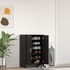 vidaXL Shoe Cabinet Black Oak 60x35x92 cm Engineered Wood
