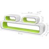 vidaXL Wall Cube Shelves 6 pcs Green and White