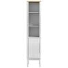 vidaXL Bathroom Tall Cabinet White 35 x 30 x 160 cm Solid Pine Wood
