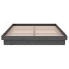 vidaXL Bed Frame without Mattress Grey Solid Wood Double