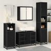 vidaXL Bathroom Furniture Set 4 pcs Black Oak Engineered Wood