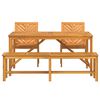 vidaXL Garden Dining Set 4 pcs Brown Solid Acacia Wood