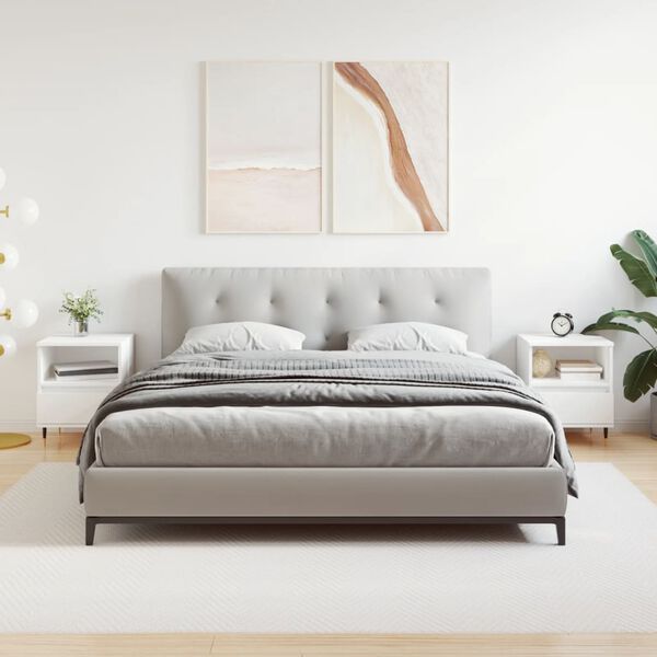 vidaXL Bedside Cabinets 2 pcs White 40x35x50 cm Engineered Wood