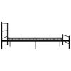 vidaXL Bed Frame with Headboard without Mattress Black 160x200 cm Metal
