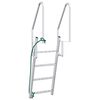 vidaXL 4-Step Dock Ladder Silver 58 x 77 x 166 cm Aluminium