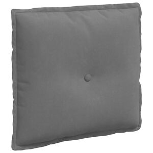 vidaXL Back Pillow Dark Grey 50 x 45 cm Microfibre Fabric