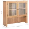 vidaXL Desk Hutch 110x33.5x105 cm Solid Oak Wood