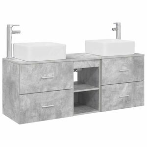 vidaXL Bathroom Cabinet Set 3 pcs Concrete Grey 49.5 x 41 x 63 cm