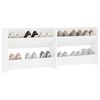 vidaXL Wall Shoe Cabinet 2 pcs White 80x18x60 cm Engineered Wood