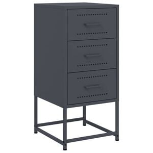 vidaXL Bedside Cabinet Anthracite 36x39x78 cm Steel