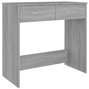 vidaXL Desk Grey Sonoma 80x40x75 cm Engineered Wood