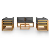 vidaXL 9 Piece Garden Lounge Set with Cushions Solid Wood Acacia (UK/IE/FI/NO only)