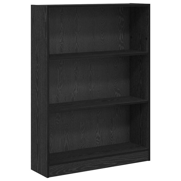 vidaXL Bookshelf Black Oak 80 x 24 x 109 cm Engineered Wood
