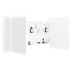 vidaXL LED Bathroom Mirror Cabinet White 90x12x45 cm Acrylic