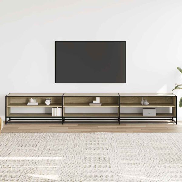 vidaXL TV Cabinet Sonoma Oak 270x40x46 cm Engineered Wood