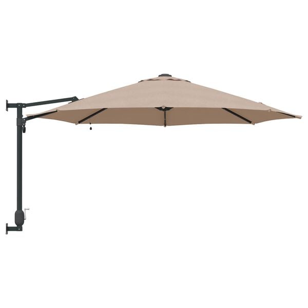 vidaXL Garden Parasol Taupe 248 x 248 x 148 cm Polyester and Steel