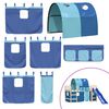 vidaXL Kids' Loft Bed with Tunnel without Mattress Blue 80x200 cm
