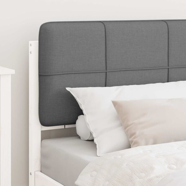 vidaXL Bed Frame with Upholstered Headboard Light Grey 90 x 200 cm