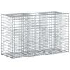 vidaXL Gabion Raised Bed 130 x 50 x 80 cm Galvanised Steel Silver