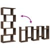 vidaXL Room Divider Bookcase 5-Tier Brown Oak 70x24x161 cm Engineered Wood