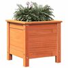 vidaXL Garden Planter Wax Brown 40 x 40 x 39 cm Solid Pine Wood
