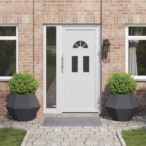 vidaXL Planter 2 pcs Anthracite 75 x 75 x 60 cm Steel