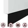vidaXL Self-adhesive Door Brush Seals 2 pcs Black 100 cm