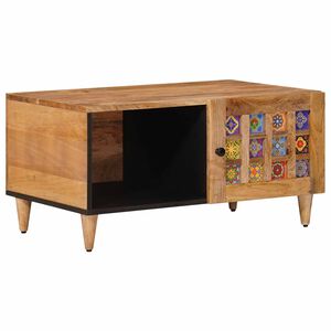 vidaXL Coffee Table Natural 80 x 50 x 40 cm Solid Mango Wood