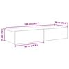 vidaXL Wall Shelf with Drawers Artisian Oak 100x36x19 cm Engineered Wood