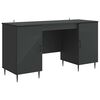 vidaXL Desk Black 142.5 x 50 x 75 cm Engineered Wood