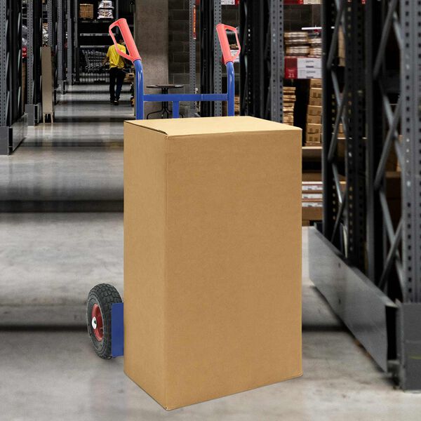 vidaXL Hand Trolley Blue and Red 57 x 46 x 113 cm Steel