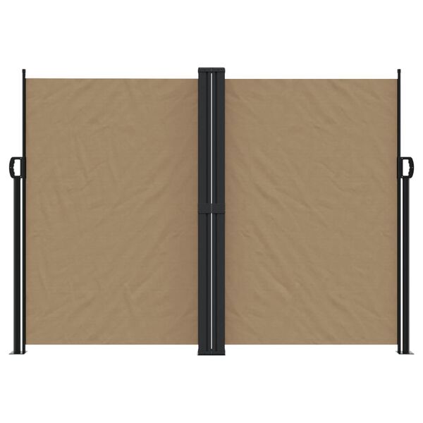 vidaXL Retractable Side Awning Taupe 180x1200 cm