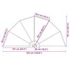 vidaXL Collapsible Terrace Side Awning Grey 200 cm