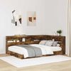 vidaXL Storage Headboard with Shelf Smoked Oak 135 cm Engineered Wood